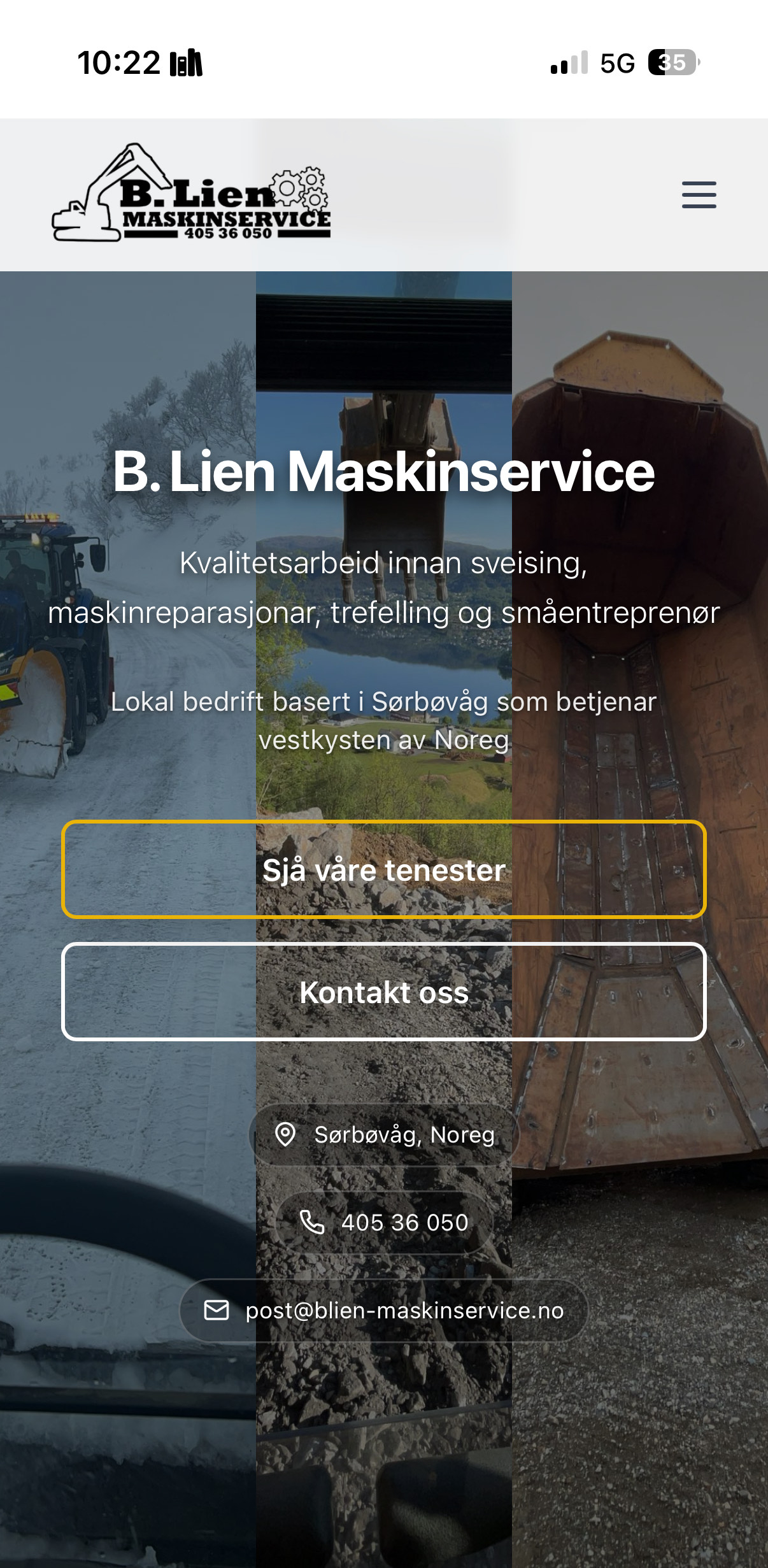 Mobile Website Mockup 1